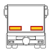 Табличка из 2х шт стандарт RF 70.01 для грузовика. Италия
